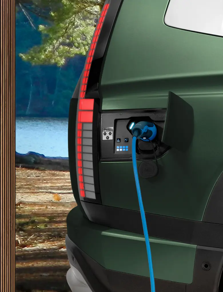 Hyundai IONIQ 9 Exterior Side Charging Cable Closeup 1383